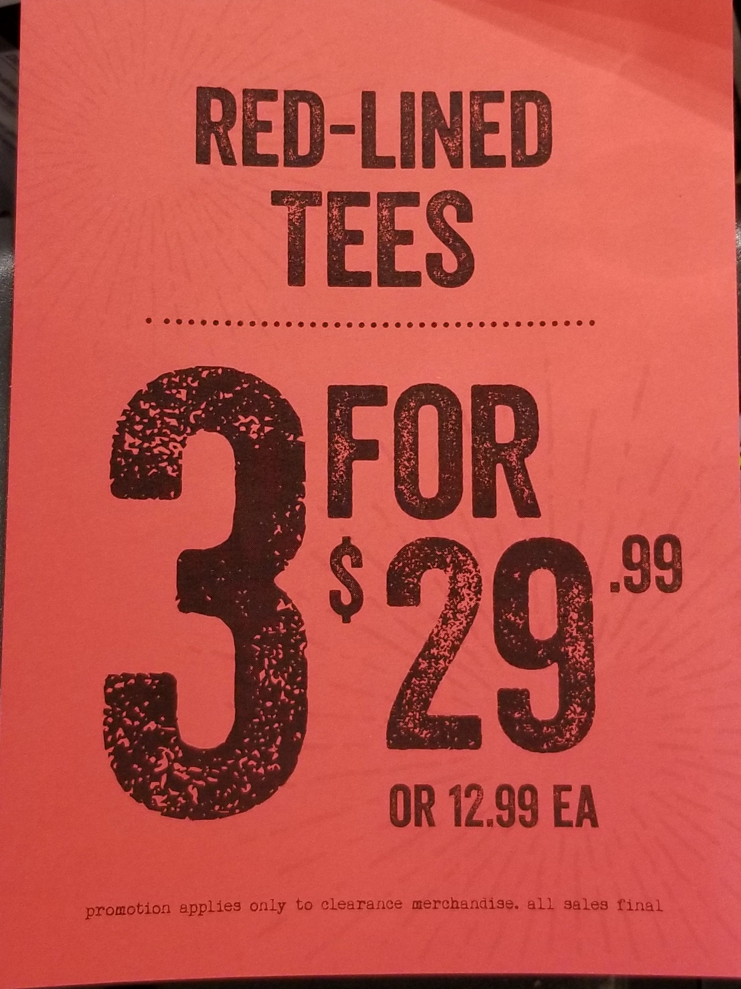 Buy 3 Clearance Tees for $29.99 icon